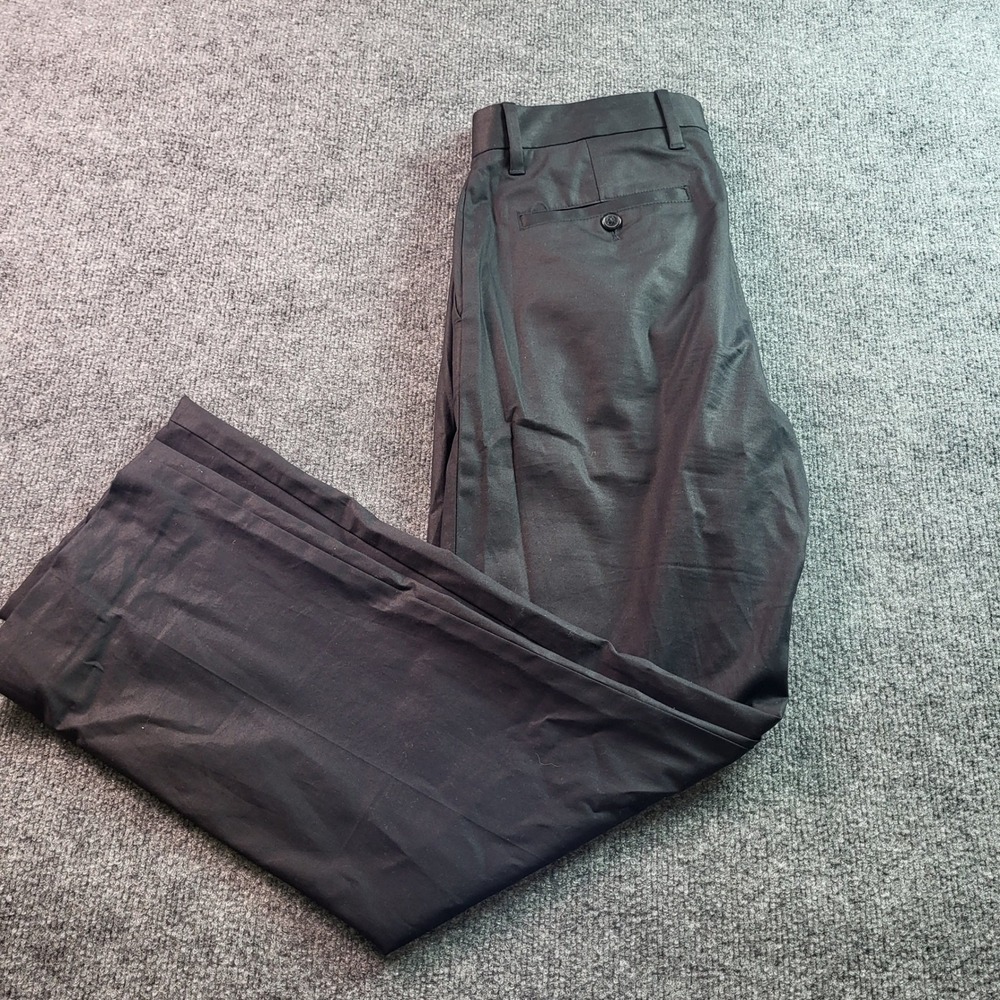Murano Wardrobe Essentials Mens Black Cotton Spandex Dress Pants 30x32